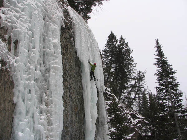 Hyalite Canyon outside of Bozeman, Montana is a great place for ice climbing.