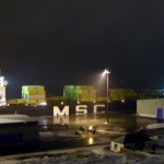 The M/V MSC Sabrina finally makes it back to port to unload the rest of her cargo.