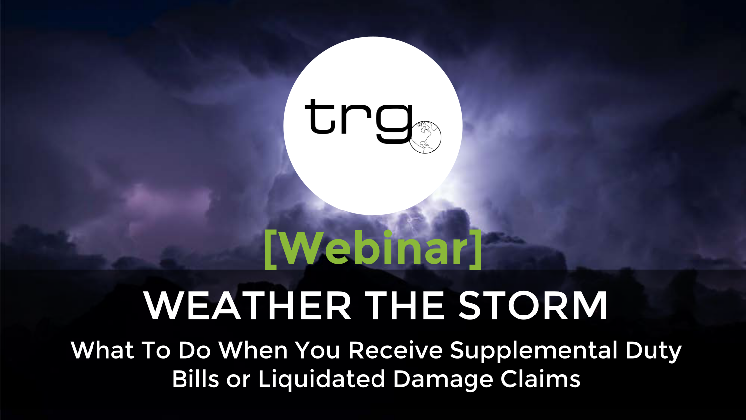 Watch Trade Risk Guaranty's webinar on what to do when there is a claim on your bond.