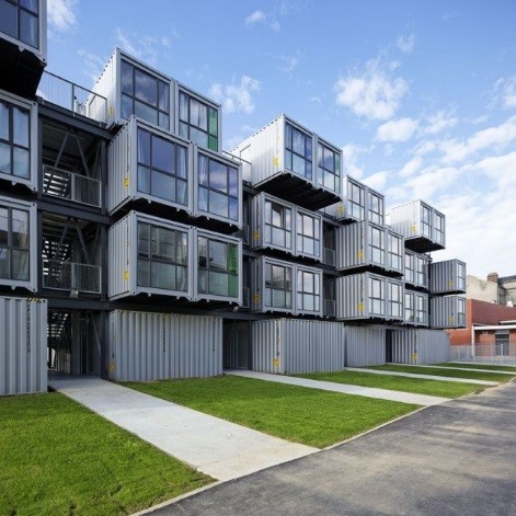 cita a docks in le havre, france. apartments created from shipping containers