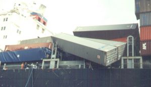 In 1998 the APL China lost a record breaking amount of cargo. This loss was caused by an Act of God, Typhoon Babs.