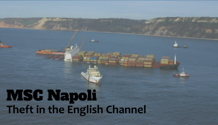 Rare circumstances allowed local residents to participate in the cargo theft of the MSC Napoli along the beaches of the Lyme Bay in the UK.