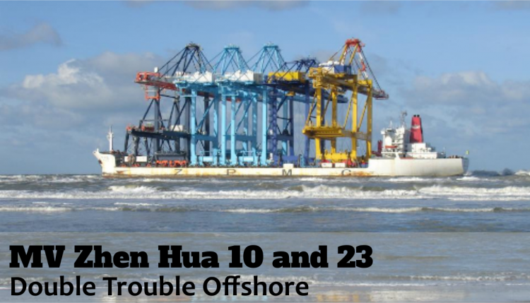 This shipping disaster includes two separate incidents which occurred right off shore within the period of a month on two of the M/V Zhen Hua vessels.