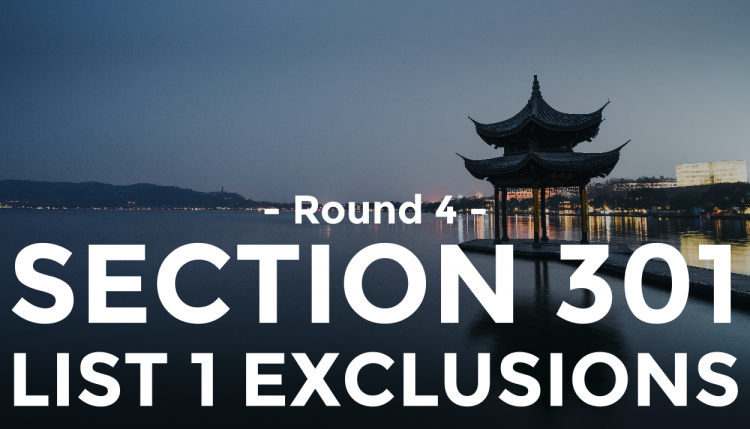 Trade Risk Guaranty provides an explanation of the round 4 HTSUS codes excluded from List 1.