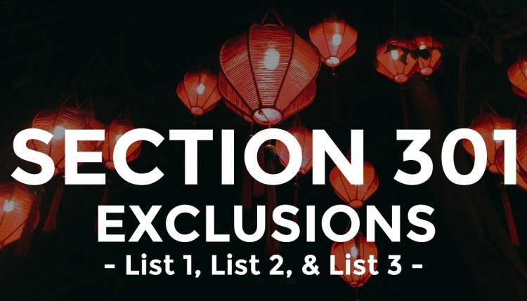 On September 20, the USTR released additional exclusions to list 1, list 2, and list 3.