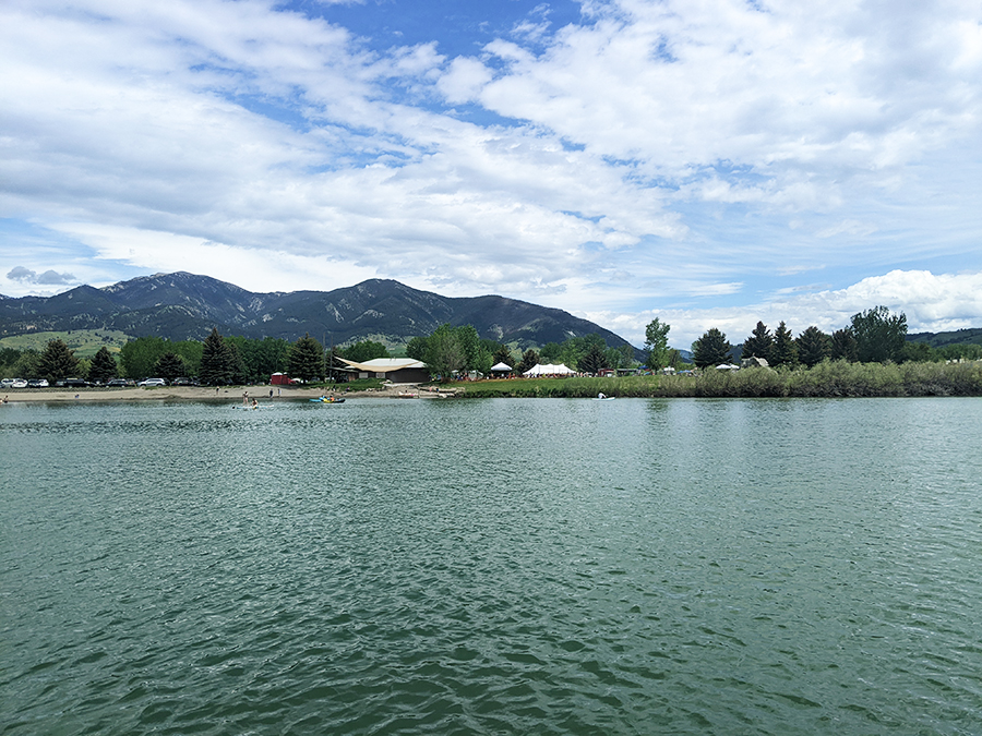 A view of the lake during the 2022 Bozeman Beach benefit.