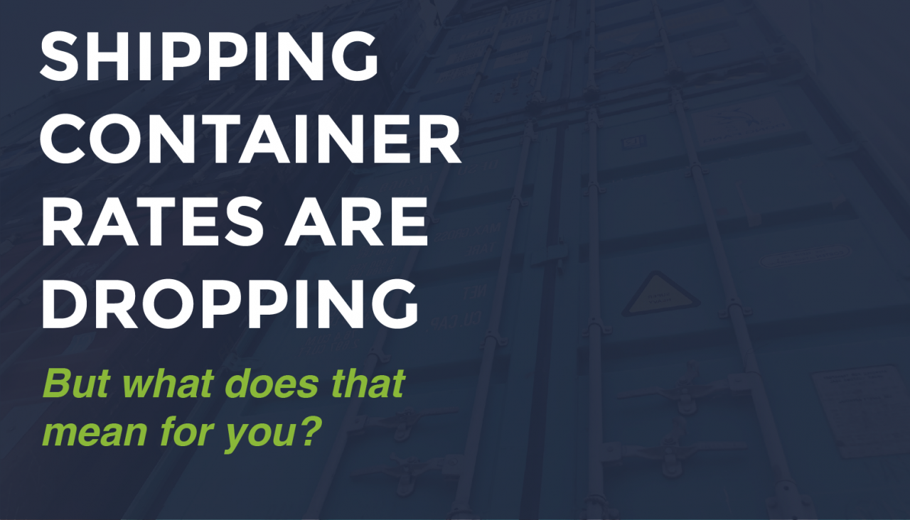 Drop in Shipping Container Rates International Trade