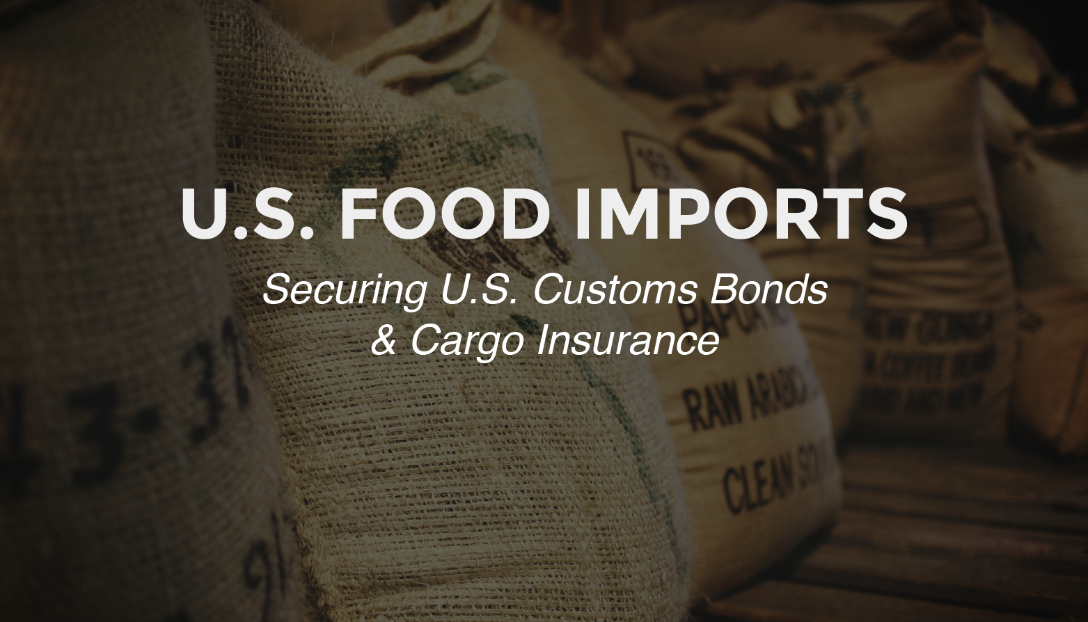Securing a Customs Bond and Cargo Insurance for U.S. Food Imports.