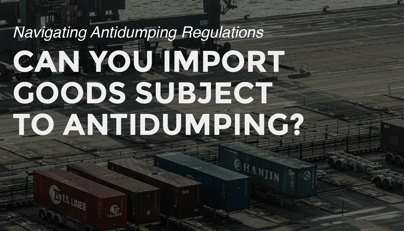 Can you import antidumped goods into the United States?