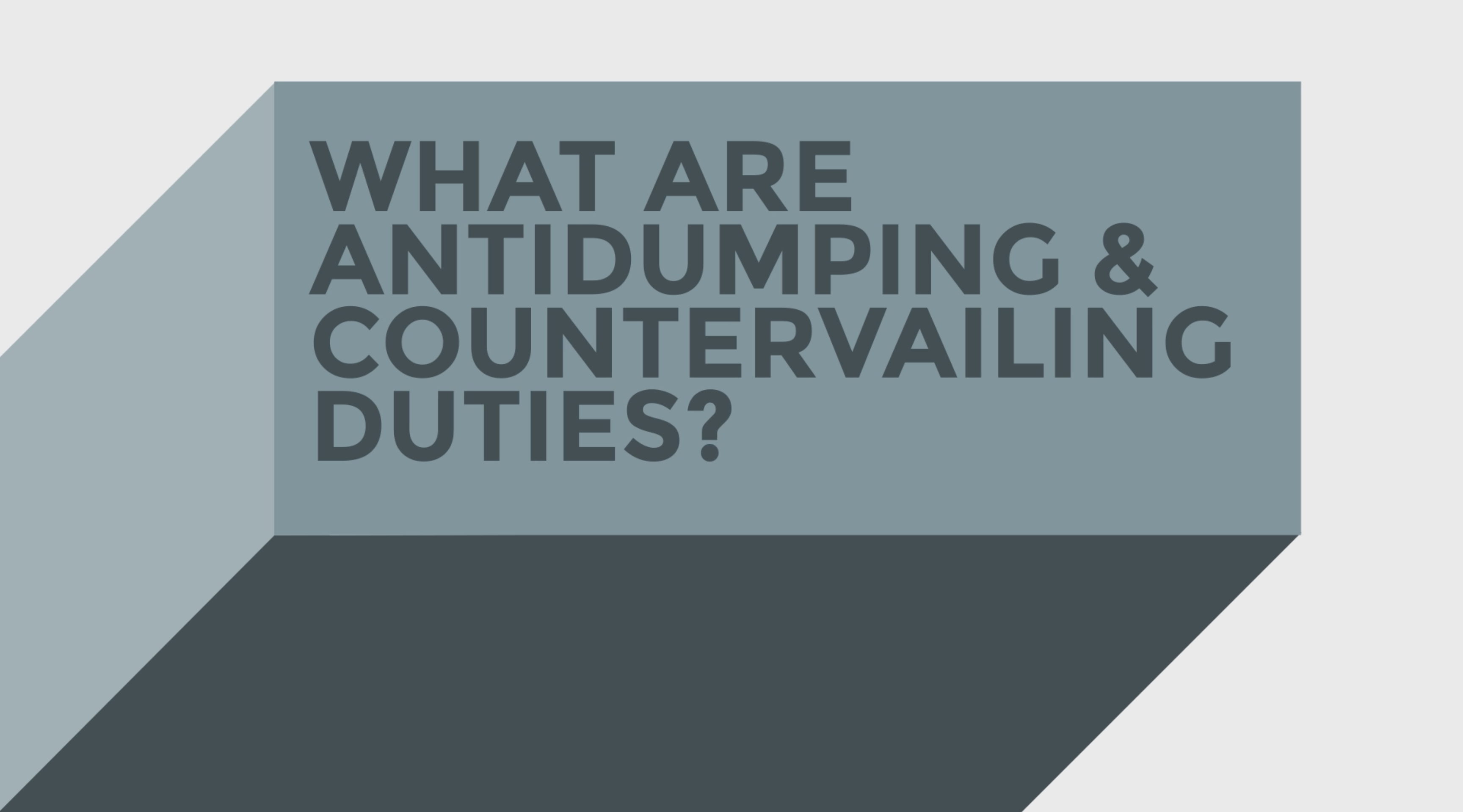 TRG presents an educational video explaining what antidumping and countervailing duties are.
