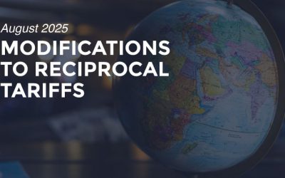 Modifications to Reciprocal Tariffs in August 2025