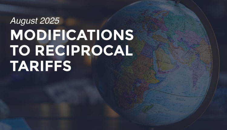 Trade Risk Guaranty provides a brief on the modifications to reciprocal tariffs announced in August 2025.