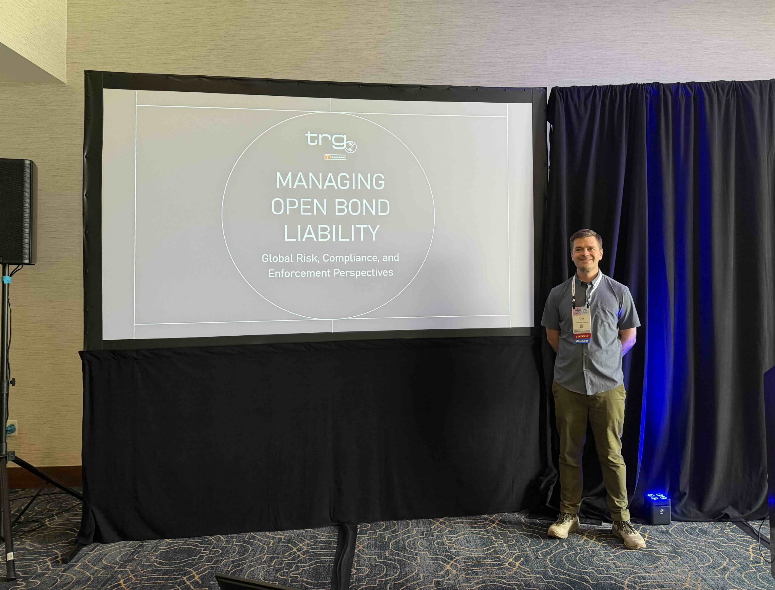 Travis Smith presents the topic Managing Bond Liability at the 2026 ICPA annual conference.