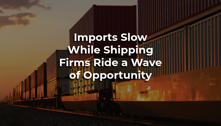 US Imports Slow (1) Imports Slow While Shipping Firms Ride a Wave of Opportunity